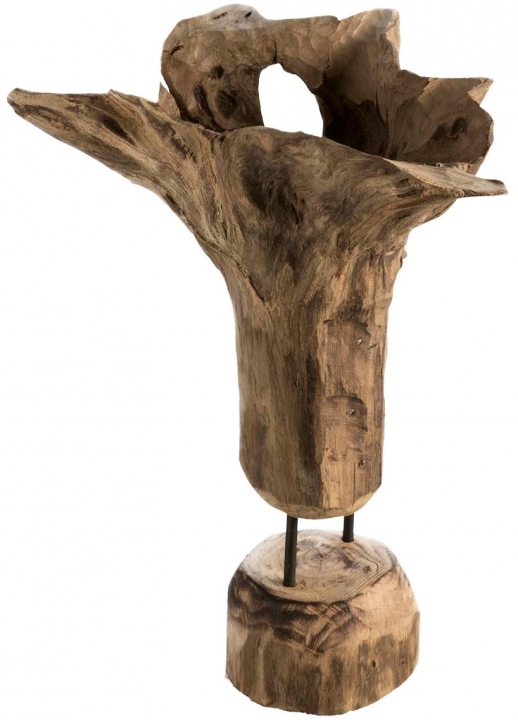 Wurzelholz Vase mit Ständer klein ca. 35cm hoch in Natur  