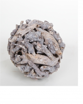 Deko Kugel aus Pfirsichbaumwurzel Stonewashed ( Ø ca. 25cm ) 
