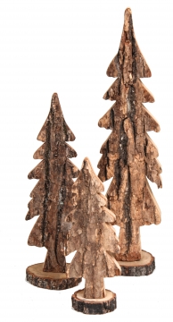 Rindenholz Baum Sortiment in Natur (  3 fach - 15 tlg. )