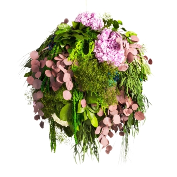 Moosball mit Pflanzen & Hortensien ca. Ø 70 cm